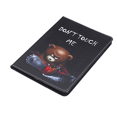 iPad Air Hülle, Deenor Bunt Painting und Stilvoll Brieftasche Tasche PU Leder Flip Protective Stand Tasche Schutzhülle Hülle für Apple iPad Air (2013 Version).[Chainsaw Bear] - 4