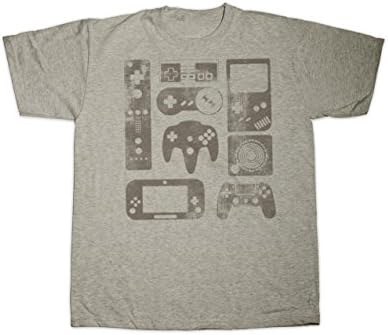 Sherbet Dip OLD SCHOOL GAMER T-SHIRT. All Sizes (Large, Grey)