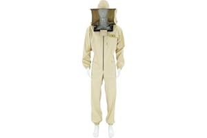 LYSON Optima Line Combinaison d'apiculture avec chapeau amovible et voile rond Protection contre les abeilles et les insectes Taille S à XXXL
