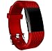 Produktbild Für Fitbit Charge 2,Amcool Outdoor Sport Cool Einstellbar Soft Silikon Armband Gurt Band (Rot, Für Fitbit Charge 2)
