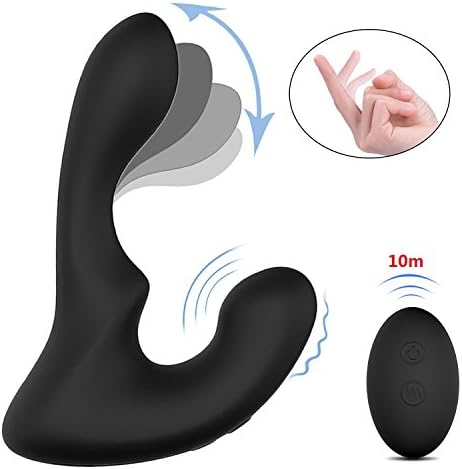 WWMLY Upgraded Wireless Remote Control 9 Functions Partner Pros-tate Massager for Male and Couples - USB Rechargable, Black