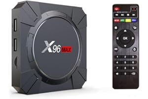 GÉNÉRIQUE Boîtier TV Android X96 Max: Android TV Box 2GB RAM 16GB ROM boitier Android TV Quad Core Arm Cortex A53, Android Box Support 2.4/5.0GHz 100M Ethernet USB 3.0/2.0 TV Box Android Lecteur Multimedia