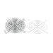 Produktbild 6stk PC Lüfter Grill Filter Metall Fingerschutz 120mm Durchm Silber Ton