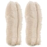[2-Paires] Semelles en Peau du Mouton Australien Super épais | Durable et Extra duveteux Rismart Unisexe Enfants Confortable Hiver Chaud De Laine Intérieures Semelles ([2-Paires]-EU 38)
