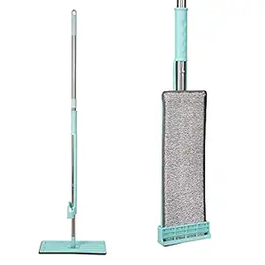 Microfiber Flat Mop Floor Cleaning Microfiber Flat Dry and Wet Mop 360? with Self Wringing Hands Free no Bucket Mob Flat Squeeze Mop for Home Bucket Less Mop for Home & Office(Multi Colors)
