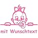 Produktbild Babyaufkleber mit Name/Wunschtext - Motiv 709 (16 cm) - 20 Farben und 11 Schriftarten wählbar