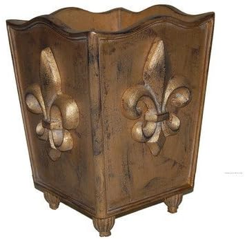 Hickory Manor House Ornate Fleur de lis Trash Can by Hickory Manor House