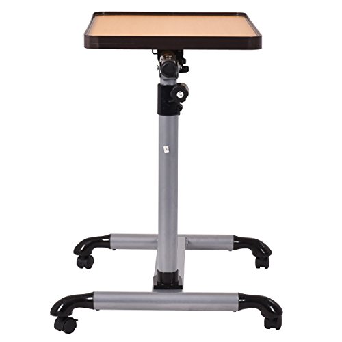 Laptoptisch Notebooktisch Stehtisch Pflegetisch Couchtisch Beistelltisch Höhe/ Winkel verstellbar mit Rollen Bremsen - 4