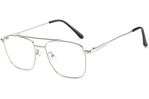 TECH-LINE-DIRECT FASHION ACCESSORIES Adult Fashion Metal Square Silver Glasses Frames The Factory Wholesale Double Beam Eyeglass Frames Men Retro Literature Eyewear 3076