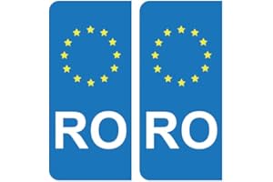 HADEXIA Pegatinas para placa de matrícula de Reino Unido de Rumanía de la Unión Europea, Europa europea, EU