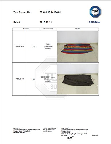 Kronenburg Hängematte Mehrpersonen 210 x 150 cm, Belastbarkeit bis 300 kg TÜV SÜD geprüft, Blau - 7