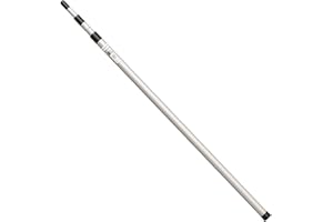 Amig - Pértiga Telescópica de Aluminio - Barra Extensible hasta 2,4 Metros - Palo Compatible con Múltiples Herramientas de Jardín - Ligera y Resistente - Ideal para Trabajos en Altura