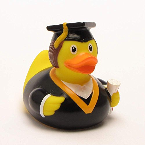 DUCKSHOP | Akademiker Badeente | Quietscheente | L: 7,5 cm