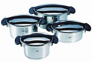 Fissler Topfset Magic Line 4-teilig, Schwarze Griffe