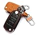 Produktbild CAROCASE Schlüsseletui aus echtem Leder für Volkswagen Schlüsseltyp Golf 4 5 6 Passat B7 Touran T4, braun