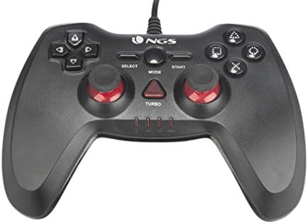 NGS Maverick Vibration Feedback Gamepad for PC and PS3, 12 Buttons, Black/White