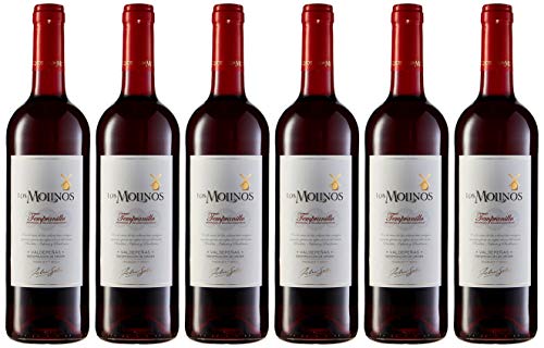 Los Molinos Tradición Tinto D.O. Valdepeñas Vino - Paquete de 6 x 750 ml - Total: 4500 ml