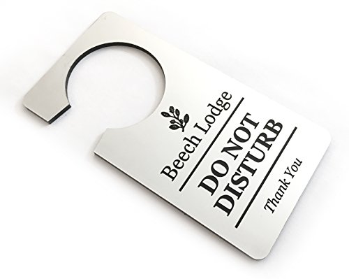 Origin conçu personnalisé Do Not Disturb pièce Panneau de porte Argent Acrylique - pour hôtels, B & BS et Loges