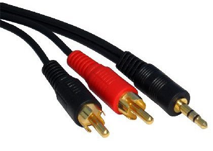 CAOLATOR Ein Punkt zwei Audiokabel 3.5 Dual Lotus Computer-Lautsprecherkabel Stereo Klinkenstecker Zum 2 Chinch Cinch Stecker OFC Kabel 1,5 m - 2