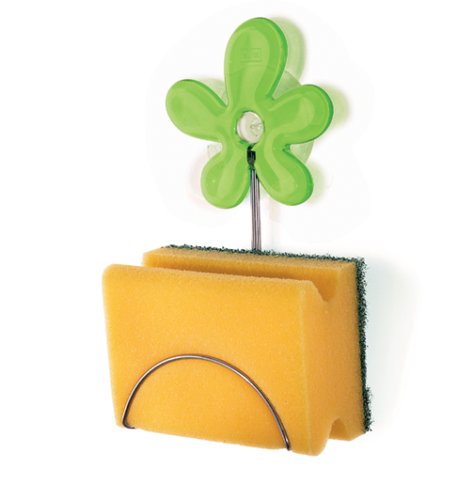 koziol Schwammhalter A-Pril, Kunststoff, transparent grün, 5,5 x 9,5 x 16,39 cm