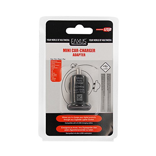 EAXUS 50940 Mini Car Charger Adapter USB / Kfz-Ladeadapter für Handys, MP3 Player schwarz - 4