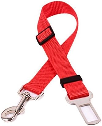 Oriskey Nylon Adjustable Car Vehicle Auto Seat Safety Belt Seatbelt Harness for Dog Cat Pet Red