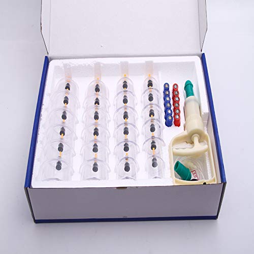 Preisvergleich Produktbild Professionelle Schröpfmaschine aus hochwertigem Kunststoff - mit therapeutischem Magnet - Schröpfgerät - Vakuum-Schröpfgerät - Chinesische Medizin - Faszientherapie,White