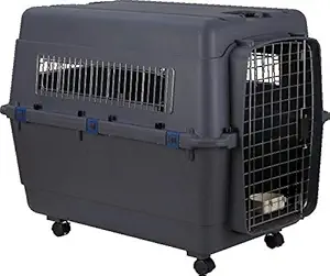 PSK PET MART Iata Approved Plastic Paws for A Cause Flight Cage with Wheels (Black, 36-Inch)