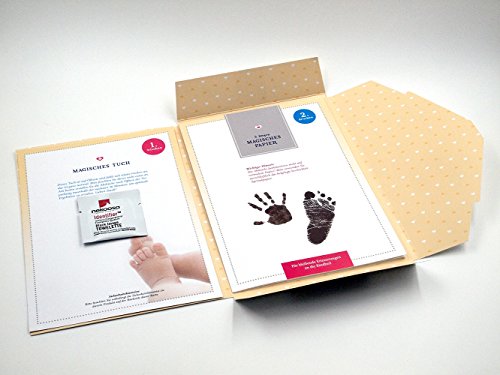 MAGISCHES BABY ABDRUCKSET – ohne Farbe, ohne Gips, direkt auf beschichtetem Papier – von „Baby’s 1st Step“ - 7