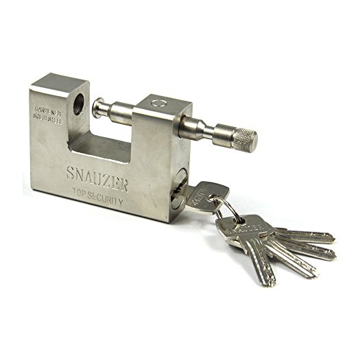 CDC® 5 cadenas 1.1 kg rectangulaire utilisation intensive pour conteneur 20 '40'  - Garage - Abri de jardin fermeture à chaîne avec cadenas 94 mm utilisation intensive de haute sécurité