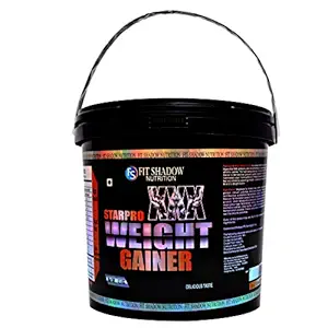 Fit Shadow Nutrition Weight Gainer Mass Gainer Protein Powder 4.5 kg / 9.9 Lbs.Vanilla Sugar Free For Low Fat Low Carb And High Protein Best Weight Gainer For Men Women Boys Beginners.