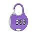 Produktbild Prevently Kofferschloss Zahlenschloss Vorhängeschloss Gepäckschloss Passwort Vorhängeschloss Mini Passwortsperre Gepäckschloss Mini Password Lock for Luggage Toolbox Golf Bag Tackle Box Key Ring (Lila)
