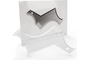 ZOLGINAH Pettine Stencil Barba,Portatile Pettine Barba,Barba Plasmare per Styling Taglio Barba Pettine da Barba Modellante,Modellino per Barba da Uomo,Stencil Simmetrici e Contorni della Linea della Barba