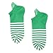 Produktbild HEATLE Socken für Jungen, Mode Frauen Casual Man Vintage Baumwolle Socken Streifen Print Kurze Süße Geschenk Socke Socken Herren 43-46 Sneaker(Grün,1Paar)