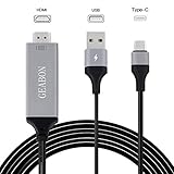 cable hdmi samsung note 8 DISFRUTE Y COMPARTE - Ya no tiene que aguantar pantallas pequeñas. Este Cable tipo C a HDMI es más fácil para disfrutar de sus películas y juegos favoritos desde el teléfono / tableta / computadora a pantallas grandes como TV / Projector / Monitor. Conecte el dispositivo que, con la interfaz HDMI, puede compartir videos / audios / imágenes con su familia y amigos en las pantallas grandes.