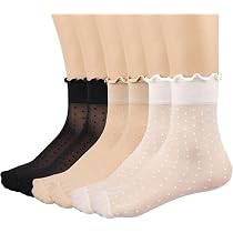 Calzini Da Donna In Nylon Elasticizzato Opaco Fino Al Ginocchio Neri 6 Paia~p123433489