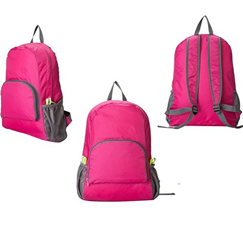 Hosaire 1 Stück Backpack Fahrradrucksäcke Nylon Wasserdicht Faltbar Rucksack für Outdoor Wandern Camping,Reise Bergsteigen Tasche - 4