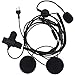 Produktbild yanana Halber Gesichts-Motorrad Fahrradhelm Hrmuschel Mikr.Headset Ersatz f¨¹r Icom Radios IC-4088E IC-4088SR IC-40G (X)
