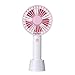 Produktbild Miya Tragbarer Hand Ventilator USB Wiederaufladbare 1200 mAh 3 Geschwindigkeit Einstellbar Lüfter mit Handyhalter Luftkühler Mini-Tischventilatoren für Reisen Outdoor Office Home Desktop-Pink