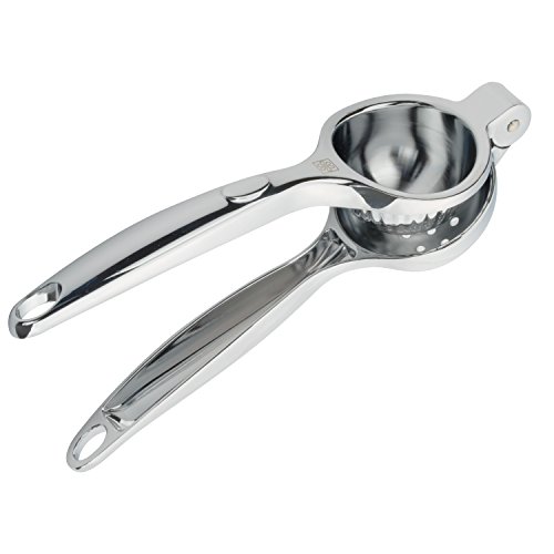 Zestkit Zitruspresse Zitronenpresse hergestellt aus Edelstahl Zitronen- und Limettensaftpresse BPA-frei und spülmaschinenfest,Silber - 2