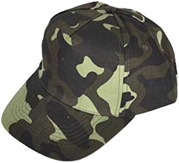 The Express Hats CompanyAdults Camouflage Dark Green 100% Cotton Baseball Cap