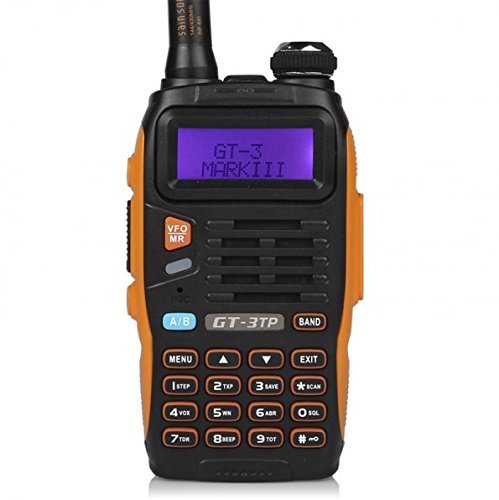 Baofeng GT de 3tp + Cable 5 x GT de 3 TP Mark III 8 W 2 M/70 cm, UHF/VHF dual band mano – Aparato de radio Walkie Talkie Amateur