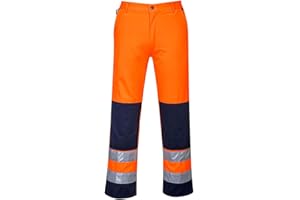 Portwest TX71 Pantalon Haute-Visibilité Séville Orange/Marine, L