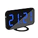 Produktbild gaeruite LED Digitaler Wecker - Dual-Alarm mit USB-Ladeanschluss, innovative elektronische Snooze Wecker LED-Display Hotel Bell, Ladestation Handy-Ladegerät (Blue)