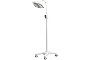 12W Skuggfri Undersökningslampa Kirurgisk Lampa, Med Rörlig Bas Och Hjul | Led Kirurgisk Undersökningslampa, 360° Justerbar, Flexibel Svanhals För Gynekologi, Öppenvård, Tandvård