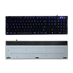 MAXBELL Ultra-Thin Wired Keyboard 104Key Computer RGB Keys Smart Sleep Working