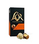 L'Or Espresso Café Delizioso - Intensité 5 - 50 Capsules en Aluminium Compatibles avec les Machines Nespresso&reg; (Lot de 5X10 capsules)