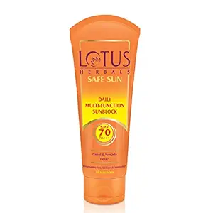 Lotus Herbals Sunscreen SPF 70 PA+++ - 60 grams Cream