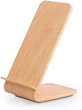 Flyproshop FAST Wireless Charger 2 Coils Qi wireless Charging Aluminum Alloy Stand A8 for iPhone 8/8 Plus iPhone X Wireless Charging for Samsung Note8 S8 S8+ S7 S7 Edge S6 Edge+ Note5 (Wood Grain)