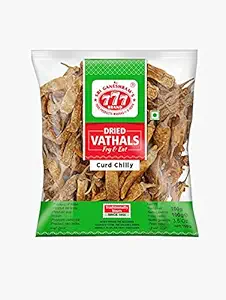 777 Sun Dried Fryums / Vathal / Vadagam (100gm) - Curd Chilly